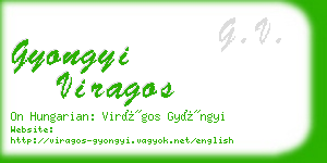 gyongyi viragos business card